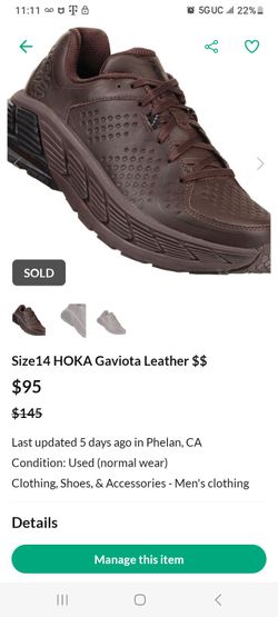 Size14 HOKA Gaviota Leather $$
