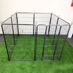 (New) $125 Heavy-Duty Pet Playpen Pet Crate Kennel Fence 48” Tall x 32” Wide x 8-Panel 