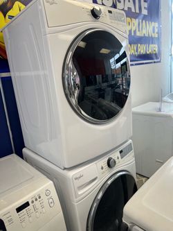 Heavy duty front load washer and dryer