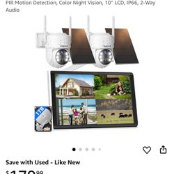 📸 BRAND NEW Solar Security Camera System – 2-Cam + 10” Monitor + 1TB | 360° View