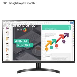 LG QHD 32-Inch Computer Monitor 32QN600-B, IPS with HDR 10 Compatibility and AMD FreeSync, Black