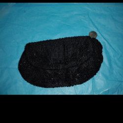 Black Koret Tresor Vintage Beaded Evening Bag Purse
