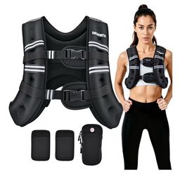 PACEARTH Weighted Vest,6lb/812lb Weight Vest with Reflective Stripe, Body Weight Vests for Women, Men, Weight Loss Workout, Strength Training, Running