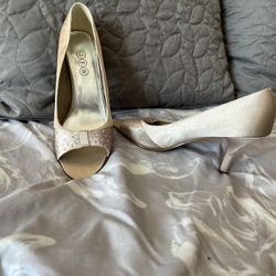 JFW Beige High Heel Shoes, Women’s