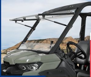 2-in-1 Flip Windshield 1/5" Polycarbonate for Can-Am Defender HD5,8,10