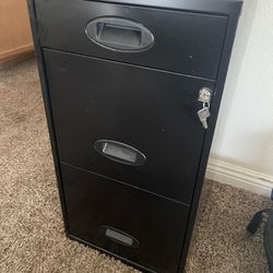 Black File Cabinet With Lock