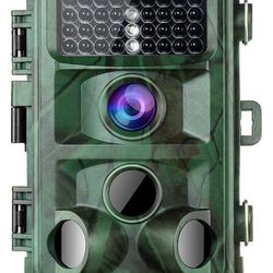 Trail Camera 14MP 1080P Game Cameras with Night Vision Motion Activated Waterproof Wildlife Hunting Cam 120° Detection with 0.3s Trigger Speed 2.4" LC