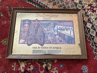 Vintage Budweiser Mirror - Great Kings