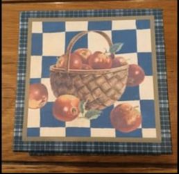 Apple Coasters with Storage Box - Set of 4