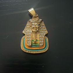 Pharaoh Tutankhamen Gold Plated Pendant