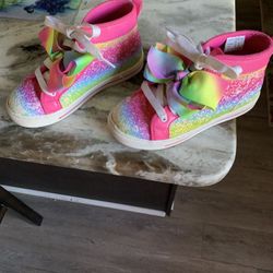 Jojo Siwa rainbow high tops