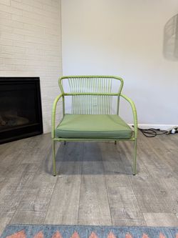 Green Woven Accent Chair