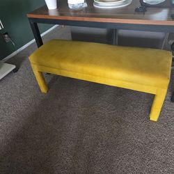 Vintage velour bench