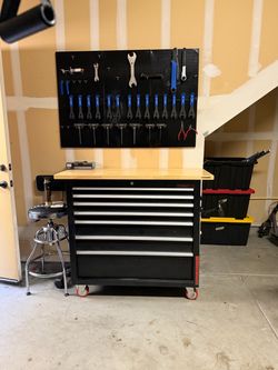 Husky bench workshop 6 drawers with wheels