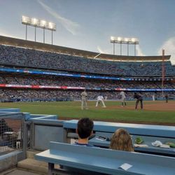 Dodgers Vs Reds 9/7 - 2 Tickets - Baseline Club next to Dugout Sec 26 Row 5 Field Level