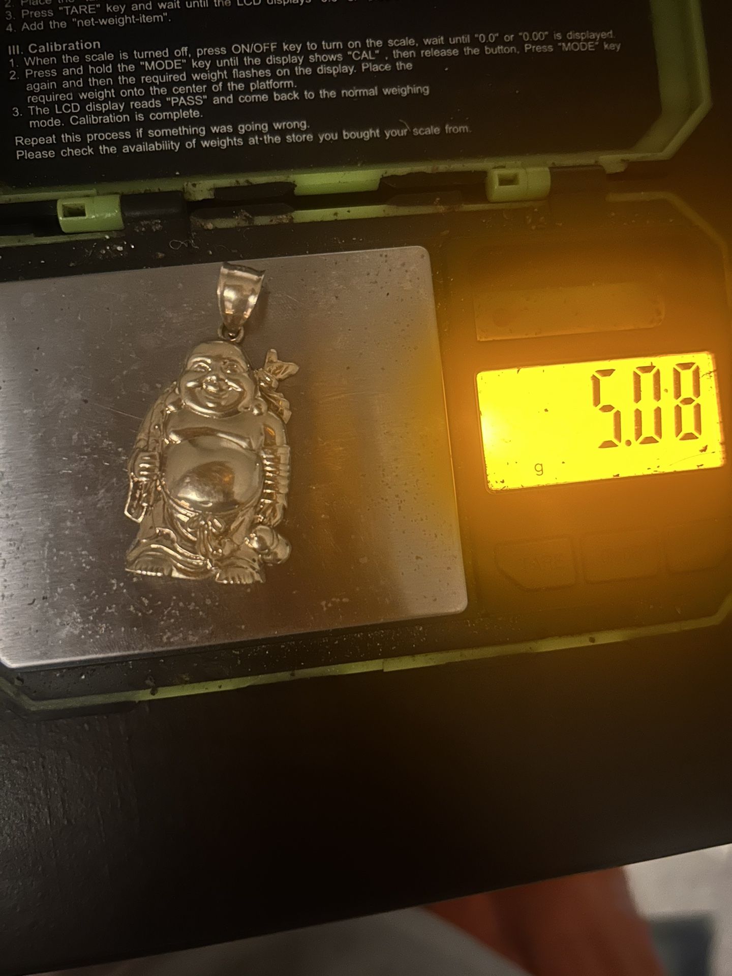 10k Gold Buddha Pendant