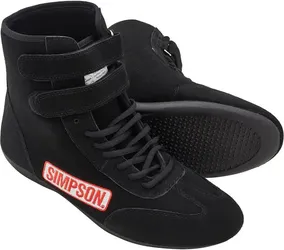 Simpson Men's Black Suede High-Top Driving Racing Shoes