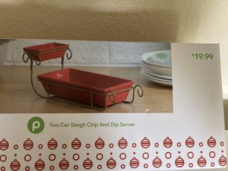 Two - Tier Sleigh Chip And Dip Server
