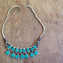 Beautiful green turquoise necklace