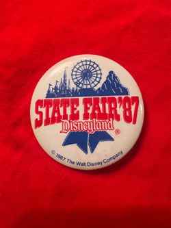 1987 Disneyland State Fair Vintage Button - Awesome !