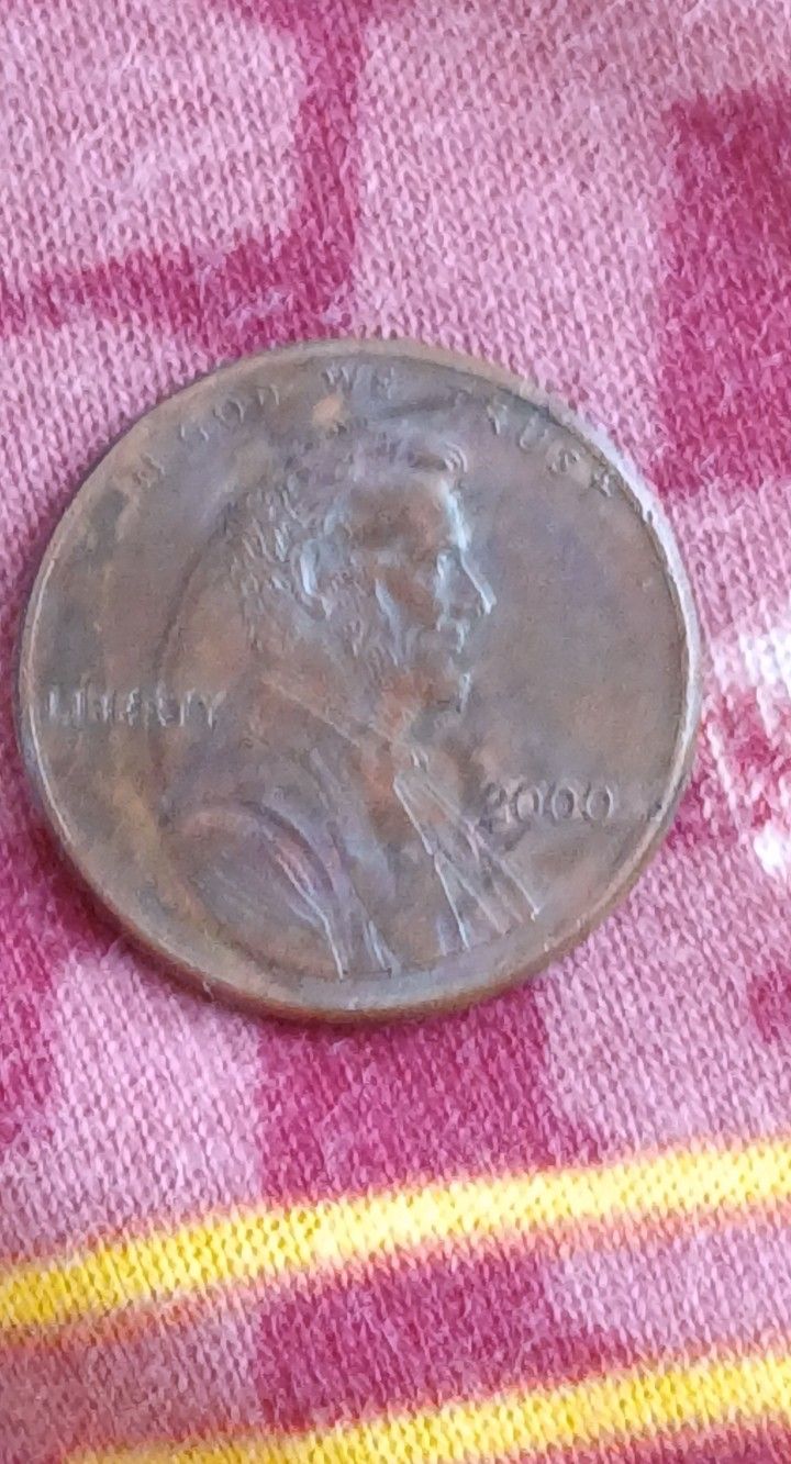 2000 Penny. Double Die. Double Stamp.