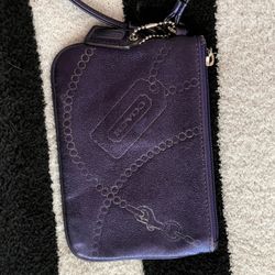 Purple Coach Wristlet 