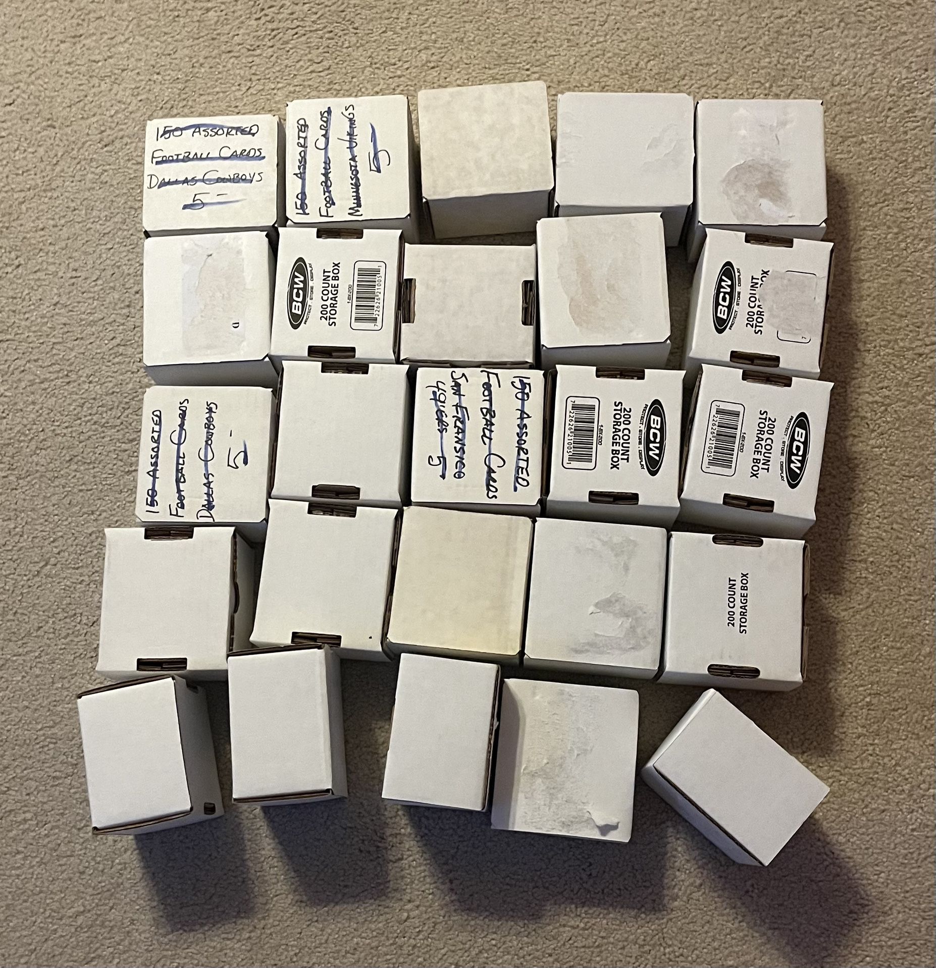 200 ct sports card storage box lot