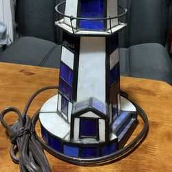 Beautiful 10 x 5 Stained Glass Lighthouse Light