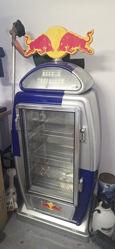 Red Bull Gas Pump Refrigerator Cooler