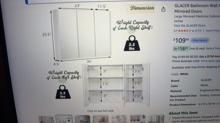 Wall Mounted Mirrored Medicine cabinet
