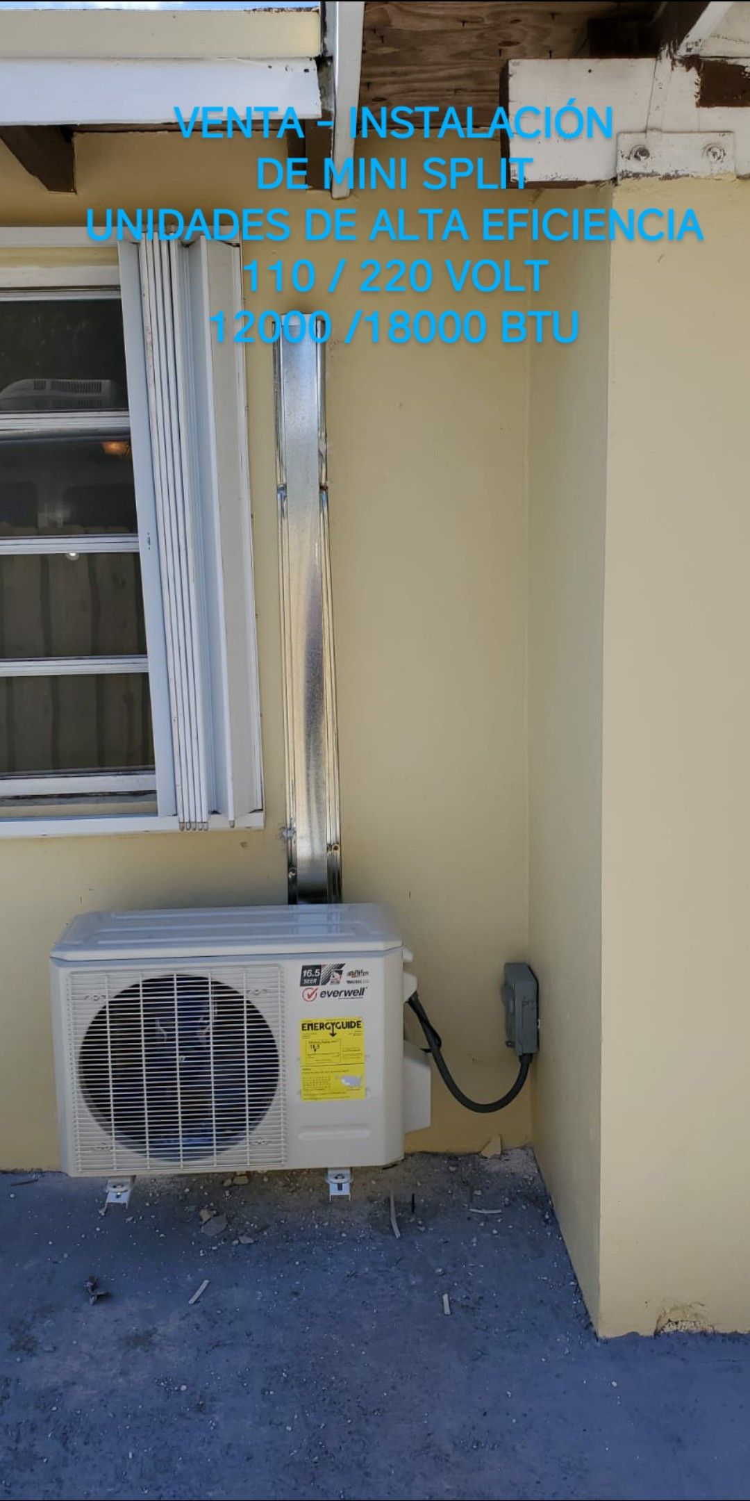🌍Técnico Air conditioner AC Split Minisplit inverter Mini split Brackets ♻️instalación installed Aire acondicionado ♻️12000 18000 btu 110 220 volt
