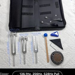 Frecuencia Hz Terapia Harmony Set Diapasones Terapéuticos 128Hz 136.1Hz 256Hz 384Hz | Sound Healing + Estuche