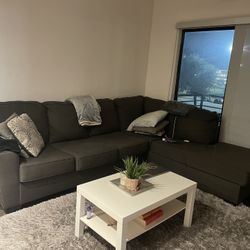 Couch, Coffee Table, Rug 