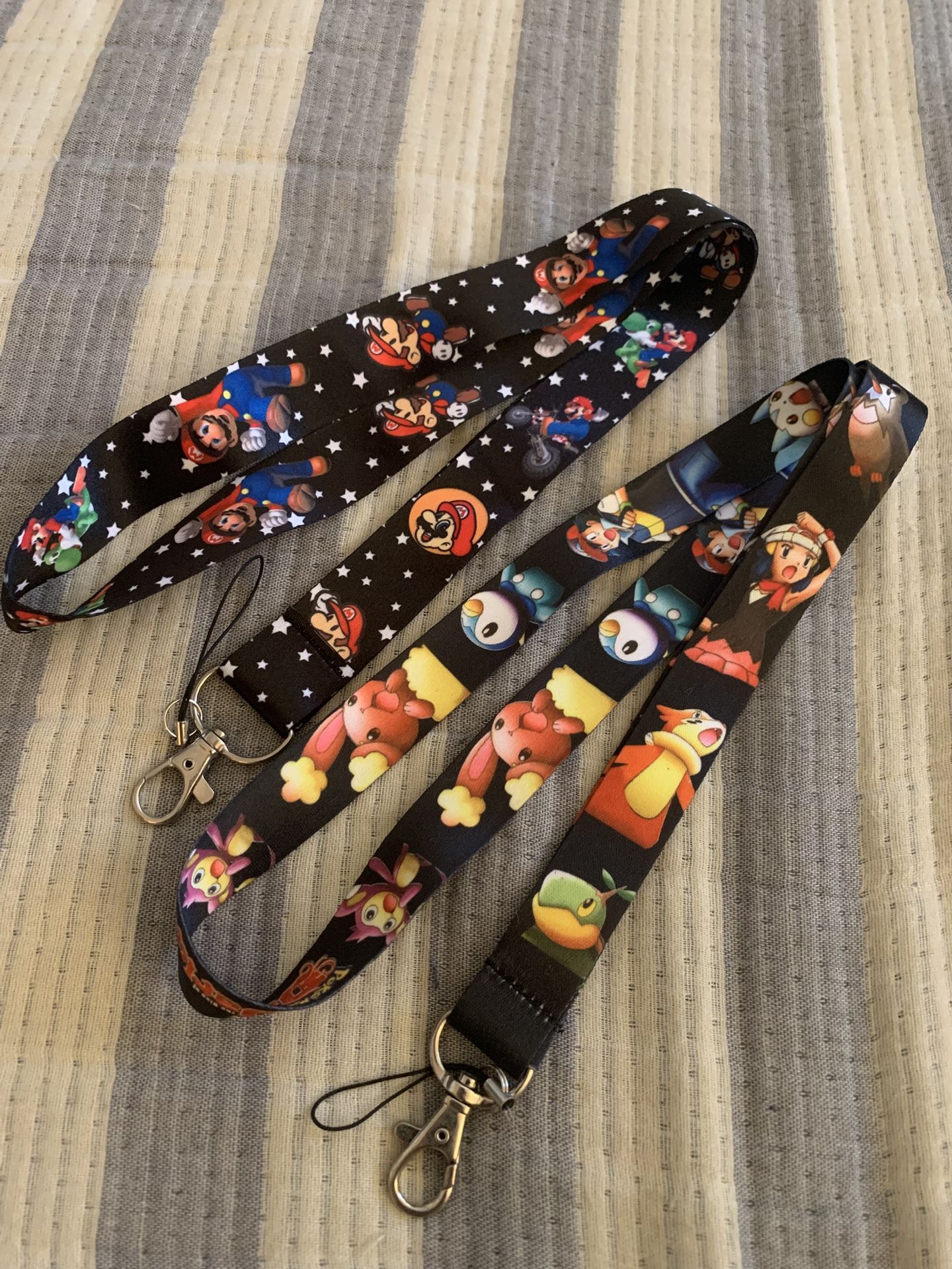 Pokémon And Mario Brothers Lanyards Brand New