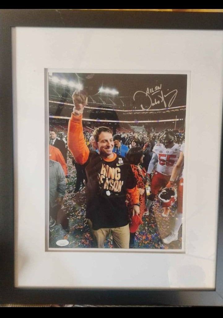 Clemson Signed 11x14 Photo Of Dabo Swinney