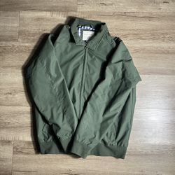 Green weatherproof zip up jacket