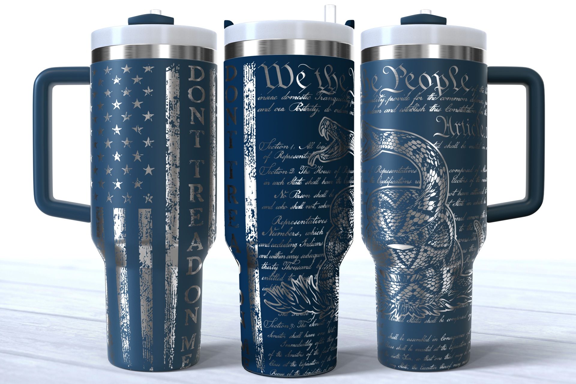 40oz Don’t Tread On Me Full Wrap Tumbler