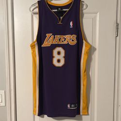 Kobe Bryant Lakers Away Purple & Gold #8 M/L Reebok Authentic Jersey