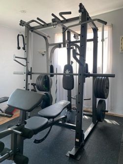  Vesta Smith Machine Squat Rack Power Cage With Multi Function Adjustable FID Bench