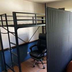 Twin Loft Bed with RGB led with power outlet