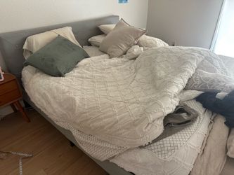 King grey bed frame