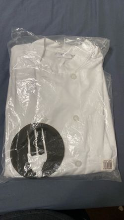 Chef Works White Button-Up Chef Coat, Size Medium