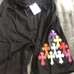 Black Chrome Hearts Shorts.  S,m,l,xl