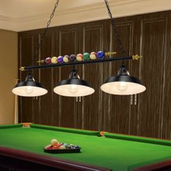 3-Light Billiard Pool Table Lights Fixture