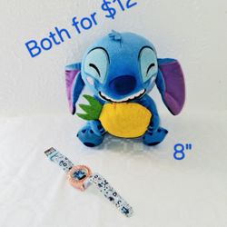Disney Lilo And Stitch 8” Plush And Watch 