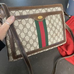 Authentic Gucci Sherry Line 80’s Vintage Accordian Shoulder Handbag Excellent