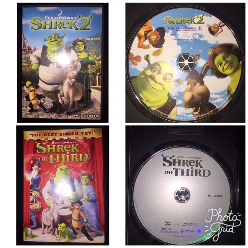 Shrek 2 & Shrek The Third DVDs