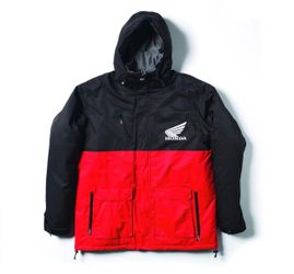 Honda Factory Effex Official Licensed Insulated Jacket Men's Large Black/Red Removable Hood