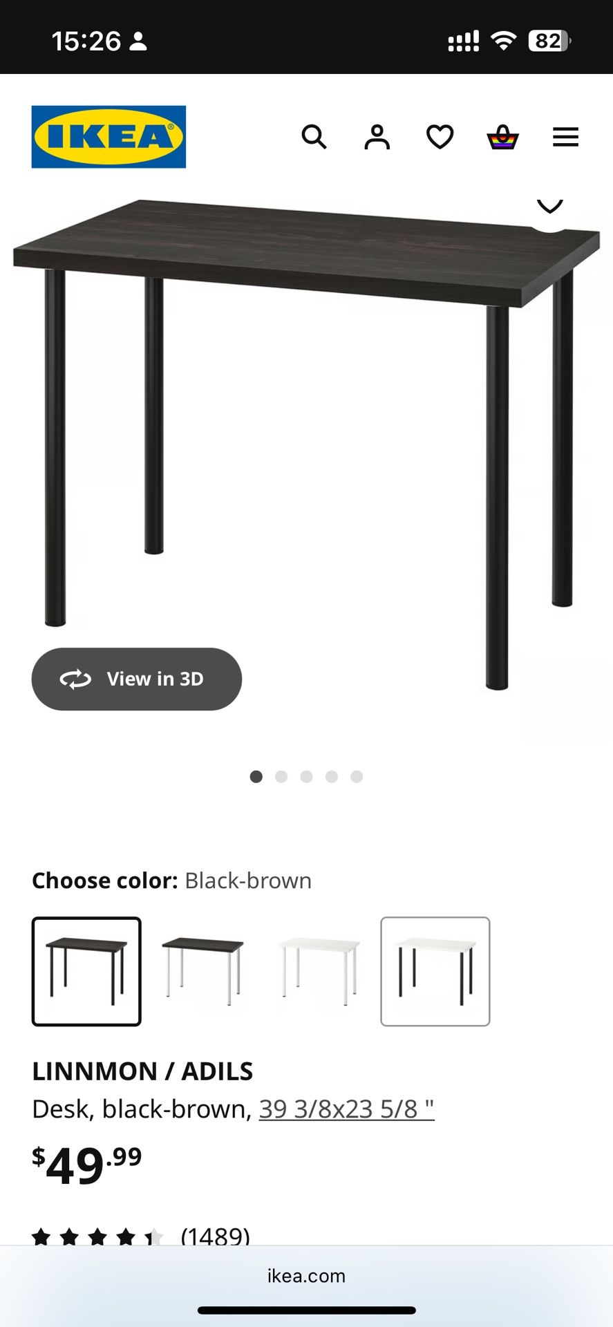 [Moving Sale]  IKEA Black Desk 