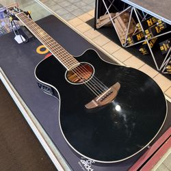 Yamaha APX600 Black Thin-Body Acoustic Electric Guitar